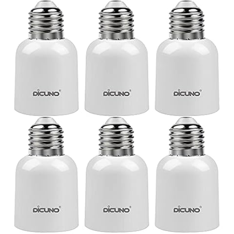 Adaptador de enchufe DiCUNO E27 a E40 de 6 paquetes Cover