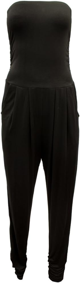 Womens Haltertop Romper. RP8 medium black