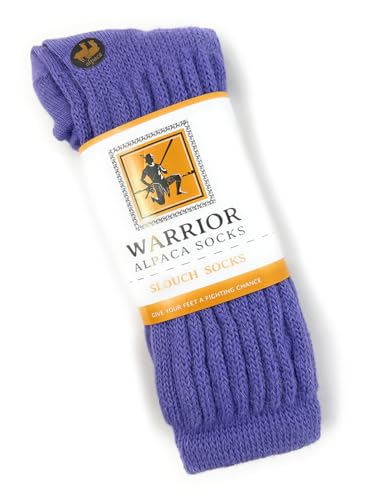WARRIOR ALPACA SOCKS - Women's Scrunchy Slouch 100% Alpaca Wool Socks (Medium, Lavender)2