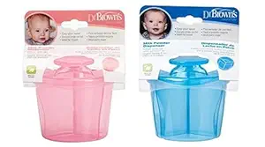 Dr. Brown's Milk Powder Dispenser - Blue and Pink - 2 Pack Set