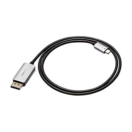 Amazon Basics Aluminum USB-C to DisplayPort Cable - 3-foot