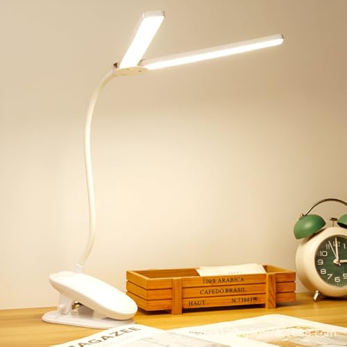 RATAVA Plastic 3 Colour Mode LED Table Lamp Folding Neck Reading ...