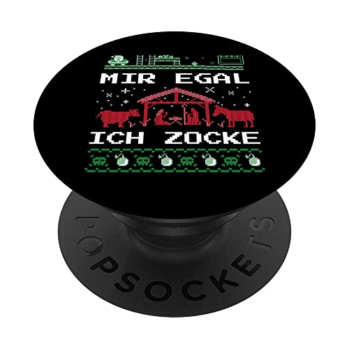 Noël ? Je t'aime, je zocke! Ugly Christmas for Gamer PopSockets PopGrip Interchangeable