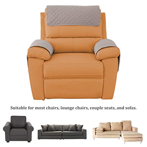 Fundas para reposabrazos de sofá protectoras de poliéster antideslizante para sillón 5