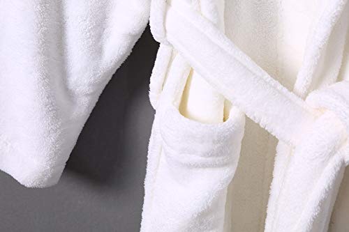 By Lora Hooded Microfiber Coral Kid's Beach Robe, Size Small, White #TOP4