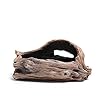 DIYOMR Cement Driftwood Planter Pots Imitation Stump Log Concrete Flower Succulent PotContainer 77 L x 39 W x 37 HBrownish Red