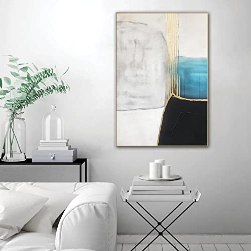 Impression abstraite HYFBH peinture décorative toile murale encadrée 50x60cm