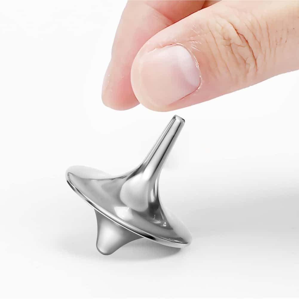 EPRHAY Spinning Top Vintage Totem Zinc Alloy Silver Vintage Accurate Spinning Tops Toy The Perfect Balance Between Performance - Image 3
