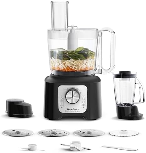 Moulinex Double Force Compact Robot Cuisine Multifonction, Bol 3L...