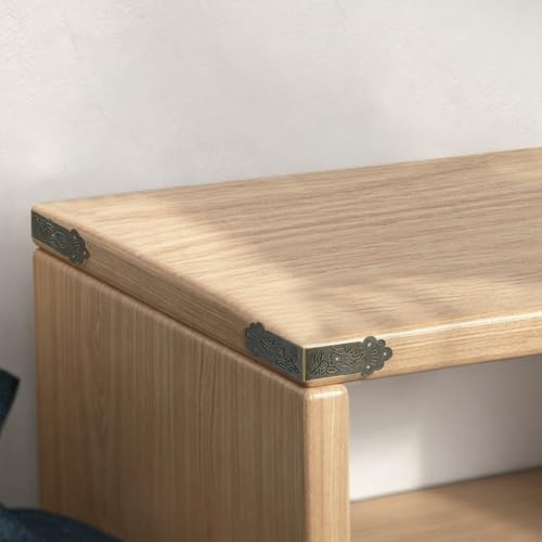 Mcredy 코너 커버 앤티크 가드 엣지 커버 5.6cm(2.2인치) 의자, 테이블, 스크린 등 10개, 못이 달린 브론즈 아이언 — 사진 7