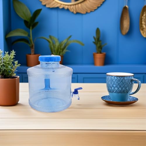 Distributeur eau camping bleu ciel avec robinet et poignée