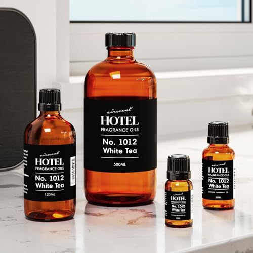 AirScent Hotel Diffuser Oil No. 1012 Inspired by The White Tea Hotel Scent - Premium Fragrance Oil for Ultrasonic and Waterless Diffusers and Crafting - 120 mL, 4 fl oz Bottle - Thumbnail 4
