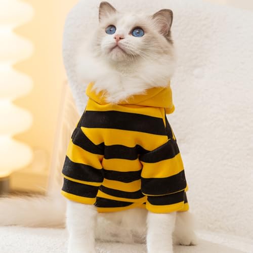 Haustierkostüm, Kostüme für Hunde, Biene Halloween Kostüm, Haustier-Pyjama, Haustier-Outfit, Lustiges Kostüm für Hund, Katze, für Jede Party, Halloween, Weihnachten, Mehrfarbig