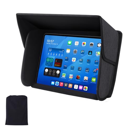 TXIYEAN iPad Sun Shade Tablet Sleeve Case Portable iPad Sun Glare Shield Protective Travel Tablet Shield Cover Small (Less Than 14)