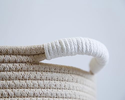 Woof Woven Rope Storage Baskets, Pet Dog Toy Bin Box Perfect for organizing Chew Toys Blankets leashes, Dog Toy holder Cotton Basket Puppy Bins - Image 5