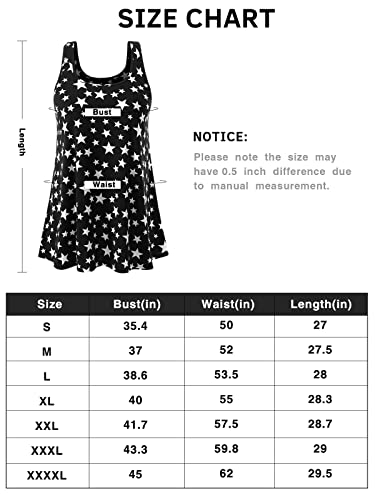 Rosyline Camisole For Women With Built In Bra Flowy Swing Tank Tops With Adjustable Strap Star S #TOP4