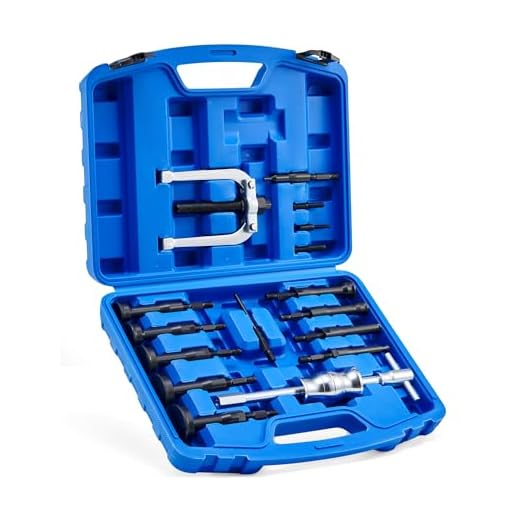 Orion Motor Tech OMT Blind Hole Collet Bearing Race and Seal Puller Extractor Kit, Slide Hammer Pilot Insert Inner Bearing Removal Tool Set, 16 Pieces