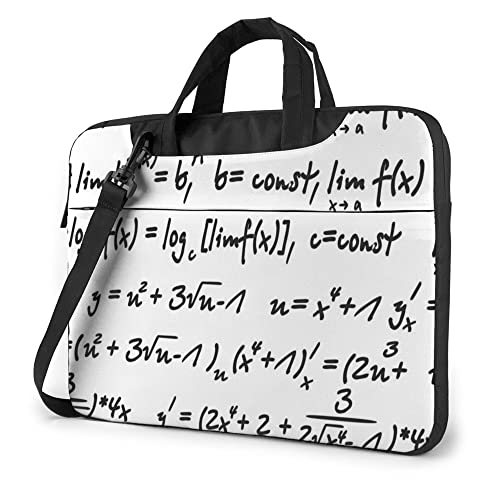 ノートパソコンバッグ 数学 数式 方程式 手提げPCカバン ノートブックバッグ ラップトップバッグ 13/14/15.6インチ対応 PCケース インナーバッグ ブリーフケース ビジネス 旅行 衝撃吸収 荷物ストラップ付き