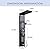 Delavin Multi Fuction Shower Panel, Shower Tower, Rainfall Waterfall Stainless Steel Shower Panel Tower System, Full Body Shower System with Body Jets, Tub Spout, Handheld Shower, Brushed Black