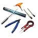 Price comparison product image Ambrose E-Cigarette DIY Tool Kit- 3 in 1 Ceramics Tweezers + Scissors Pliers + Wire Jig + T Style Screwdriver + 2Pcs Coil Brush for Electronic Cigarette RDA RBA Atomizer