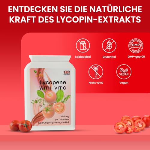 Ved Lycopin-Ergänzung | Stärkung des Immunsystems | Super-Antioxidans | 100 mg x 90 Tabletten | 2er-Pack