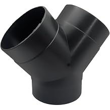 Car Heater Warm Straight 3 Way Air Ducting Pipe 75mm Y Shape Outlet Connector 3 inch Duct Joiner Connector Pipe Black Plastic