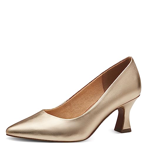 MARCO TOZZI Damen Pumps Spitz Vegan, Gold (Gold), 39 EU
