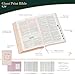KJV Holy Bible, Giant Print Standard Size Red Letter Edition, Thumb Index Tabs & Ribbon Marker, King James Version, Vegan Leather, Pink, 14 pt. Type