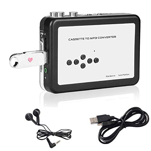Cassette Player Recorder，Cassette to MP3 Converter, Walkman Cassette Tapes Conversion to MP3   CD   USB Storage via USB Flash Driver，with Earphones, Volume Control, No PC Required