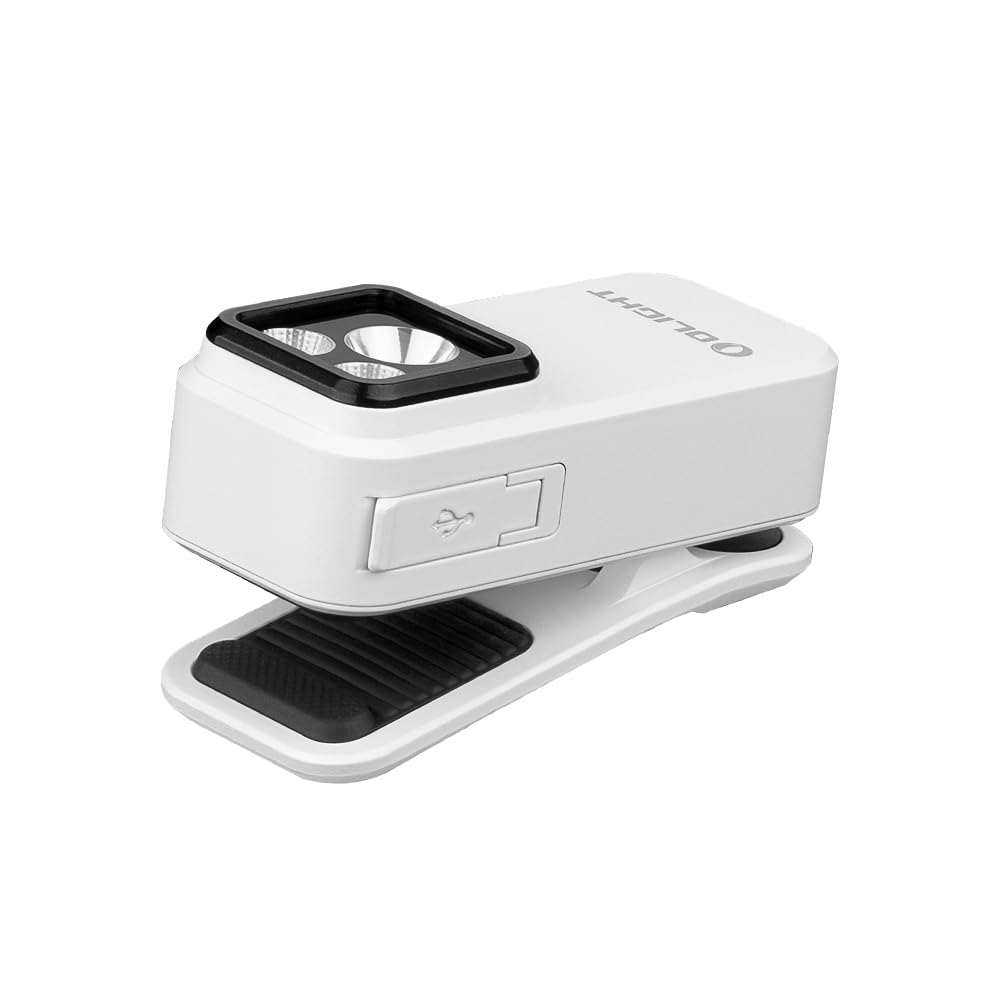 OLIGHT Oclip Pro Luce di Emergenza a Clip Mini Torcia 500LM IPX6 Compatto e Leggero Tre Sorgenti Luminose Angolo Regolabile per l'Illuminazione Quotidiana (Bianco)