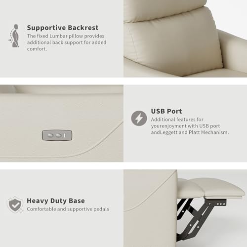 Sillón Plegable de Cuero PU Blanco miniatura 7