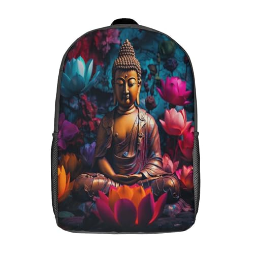 Sac à dos enfant Buddha Statue pour garçons et filles d'école primaire