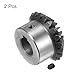 sourcing map 2Stk Kegelrad 2M 20 Zähne 15mm Welle Loch 1:1 Kegelförmig Kegelrad Ritzel 45# Stahl 2 Modul 90° Lenkgetriebe für Hardware Mechanische Drehung mit 5mm Stichstraße