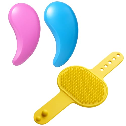 3 Pcs Dog Brushes For Grooming, Cockapoo Brush,Groom Massage Comb Bath Brush For Long Short Hair Dogs Puppy Cats Rabbits Hair Pet Accessories Assorted Colour