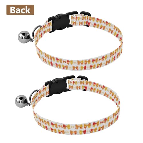 Collar para perro con estampado colorido y campana, 2 unidades miniatura 3