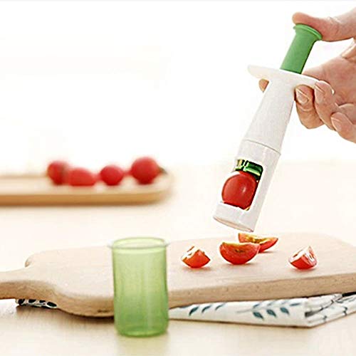 Grape Cutter, Grape Tomatoes Slicer for Kids - Portable Auxiliary Baby Food Fruit Creative Tools - Thumbnail 2