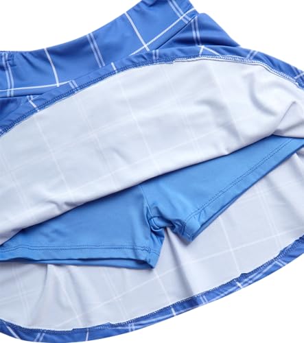 Image of RBX Girls Athletic Skort Set - 2 Piece Ribbed Short Sleeve Tee and Athletic Skort for Girls (Sizes: 7-12)
