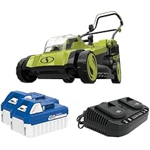 Sun Joe Cordless Electric Push Lawn Mower with 6-Position Height Adjustment, 11-Gal Bag, 17-Inch Cutting Width - Heavy-Duty Yard Trimmer for Gardening Care and Maintenance, 24V-X2-17LM