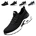 Fadezar Chaussure de Securité S3 Homme Femme Legere Baskets Securite Chaussure de Travail Vec Embout de Protection en Acier Chaussure de Chantier 01 Noir 44