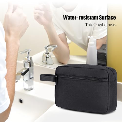 Small Travel Toiletry Bag for Men & Women,Portable Makeup Organizer & Dopp Kit Pouch (Black)2
