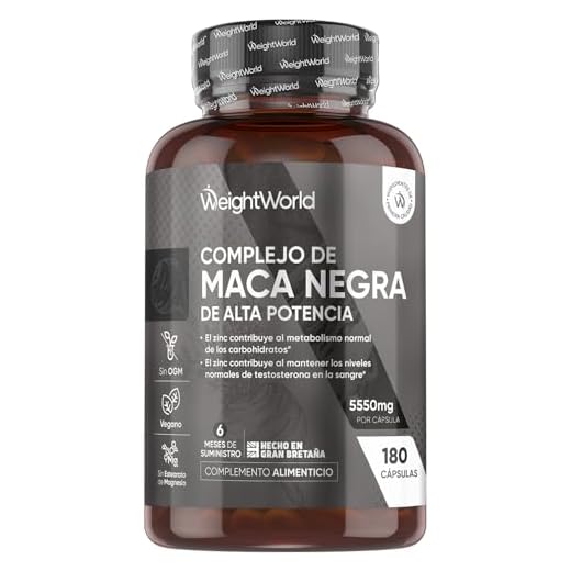 Maca Negra y Amarilla Andina Complex 5550mg de Potencia - 100:1-180 Cápsulas Veganas - Vitalidad del Extracto de esta Poderosa Raíz con Zinc, L-Arginina, Ginseng y Pimienta, 6 Meses de Suministro