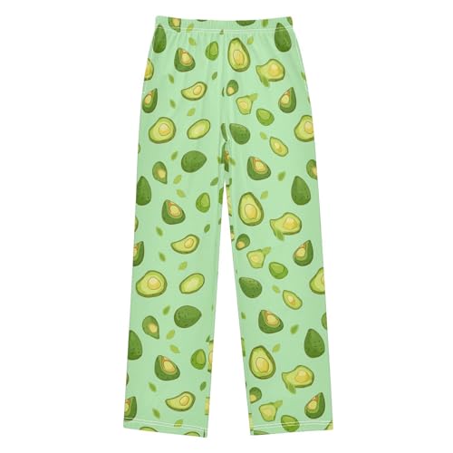 Boys' Pants Avocado Green Leaf Fruit Long Bottoms Jogger Pants Elastic Waist Trousers with Pockets S-XL