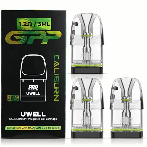 Uwell Caliburn GPP �����pPOD �J�[�g���b�W �T�C�h�t�B�� ���L�b�h������ �d�q�^�o�R ���[�E�F�� �J���o�[�� G5/G4/G3�Ή� �e��3ml VAPE �j�R�`���Ȃ� ���L�b�h�Ȃ� 3����i1.2���j