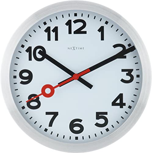 NeXtime 3999ar Station Horloge Verre Blanc