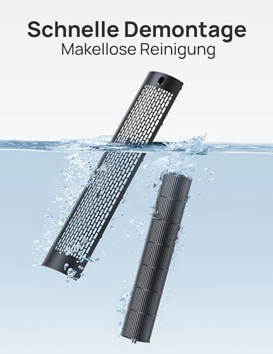 5. Bild von Dreo Smart Leiser Turmventilator mit Kühlung, 106cm WiFi Alexa Tower Fan, 90° oszillierender Ventilator, Fernbedienung 9-Geschwindigkeit 4 Modi 12 Std Timer Sprachsteuerung, Cruiser Pro T2S, Schwarz 106cm