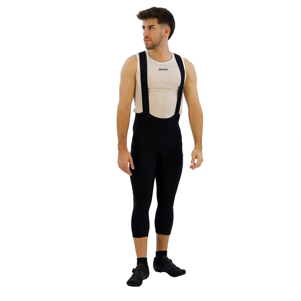 Santini Collants à bretelles 3/4 résistants à l'eau