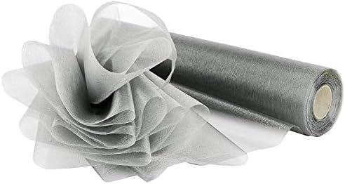 Weddecor 25m x 29cm Snow Sheer Red Organza Roll Sash Glitter Fabric for Table Runner Sashes Wedding & Christmas Decoration, Chair Cover Bows, Party Favours, Ribbon Crafting Supplies, 1pc
