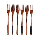 iplusmile 6 Stück Kindergeschirrgeschirr Holzgabel Mit Utensilien Essensgabeln Für Bento Oh Kindergabeln Japanische Hölzern