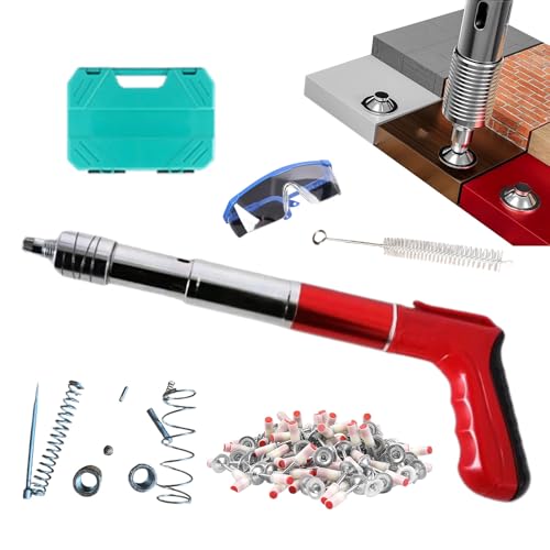 Pistola per ancoraggio a parete - Pistola sparachiodi manuale per calcestruzzo professionale, robusta ed efficiente | Attrezzo di fissaggio durevole e versatile per, assi di legno, rivestiment