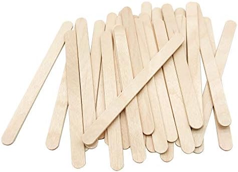 KTOJOY 200 Pcs Craft Sticks Ice Cream Sticks Natural Wood Popsicle Craft Sticks 4.5 inch Length Treat Sticks Ice Pop Sticks for DIY Crafts - View 3